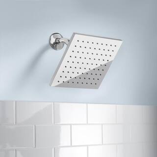 Glacier Bay Modern 1-Spray 8 in. Single Wall Mount Fixed Rain Shower Head in Chrome HD56081-X401