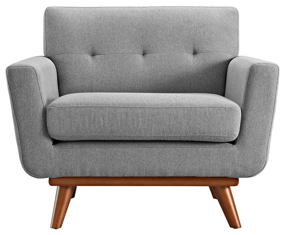 Modern Contemporary Upholstered Armchair  Citrus Fabric   Midcentury   Armchairs And Accent Chairs   by House Bound  Houzz