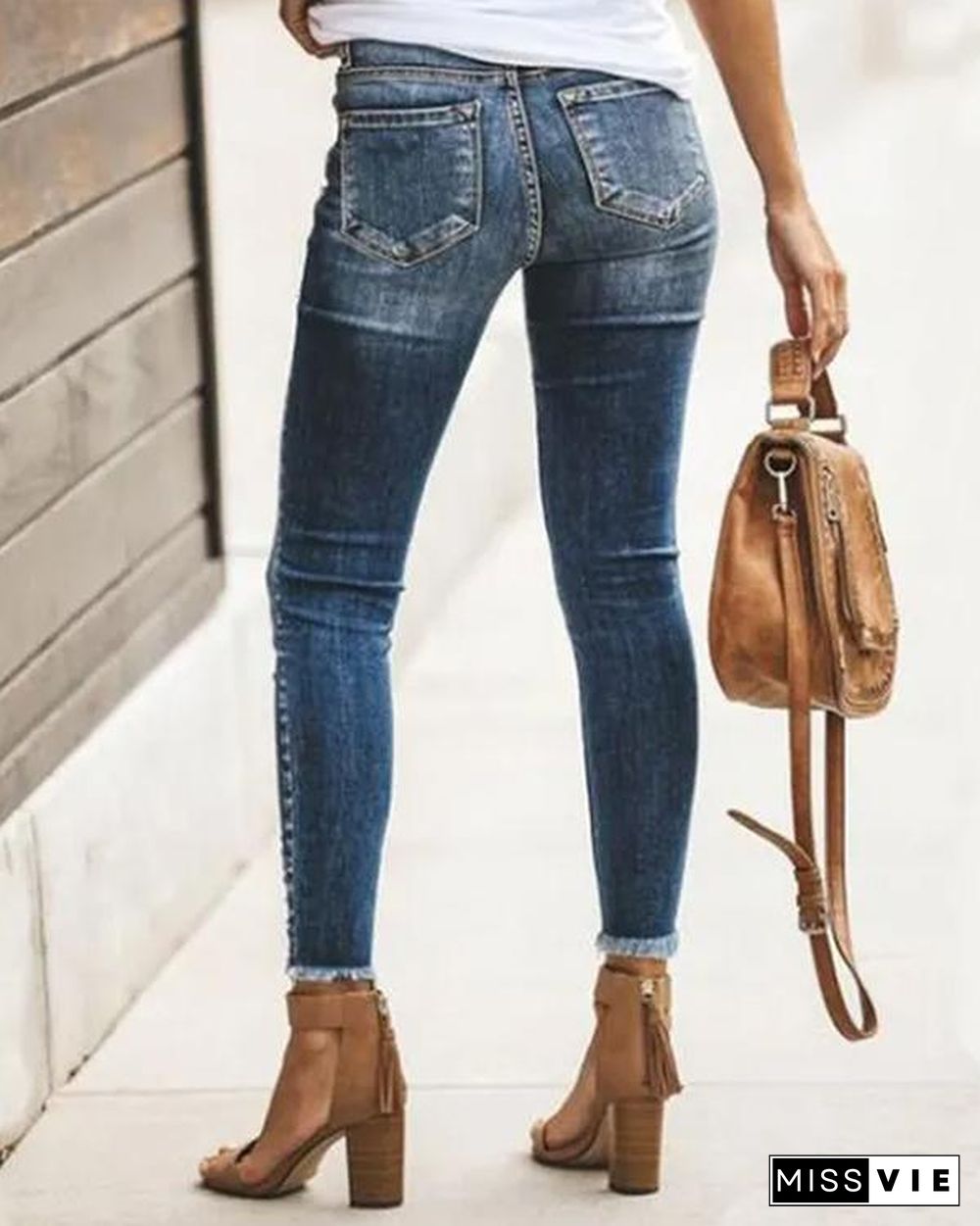 Easy Match Ripped Boot Cut Jeans