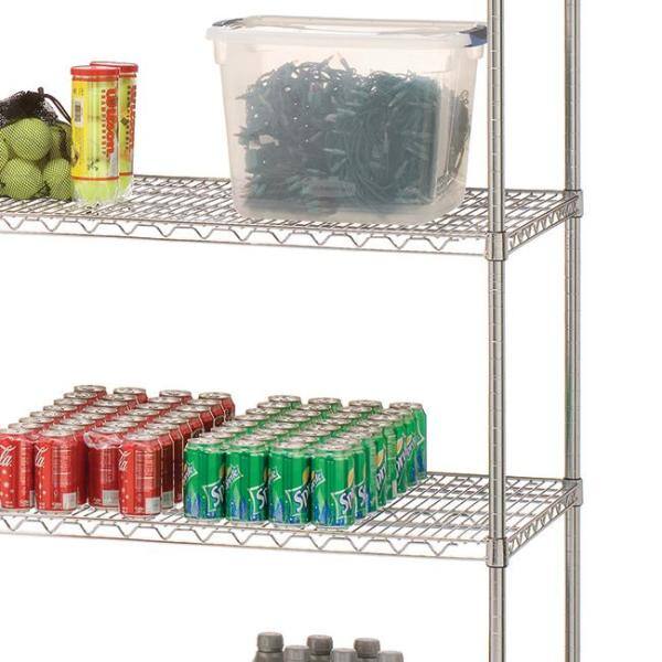 Seville Classics UltraDurable Silver 5-Tier NSF-Certified Steel Wire Garage Storage Shelving Unit (60 in. W x 76 in. H x 24 in. D) WEB571