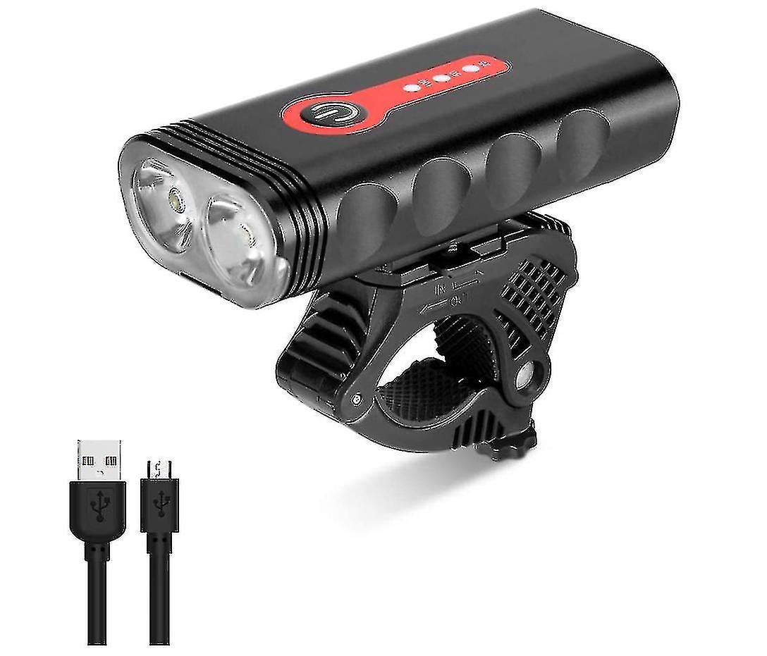 Bike Light， Usb Rechargeable Bicycle Lights Headlamp Front Lamp， 2400 Lumens， 4 Modes， Ip65 Waterpro