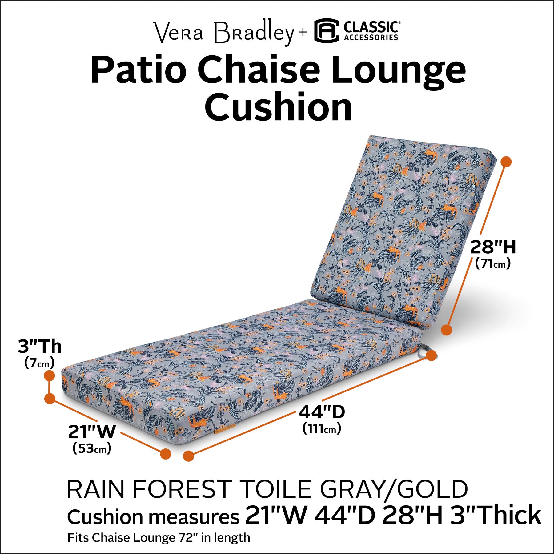 Chaise Lounge Cushion 72