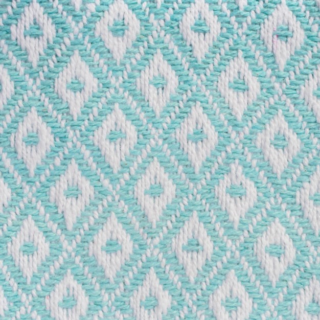 Mini Diamond Throw Blanket Aqua Design Imports