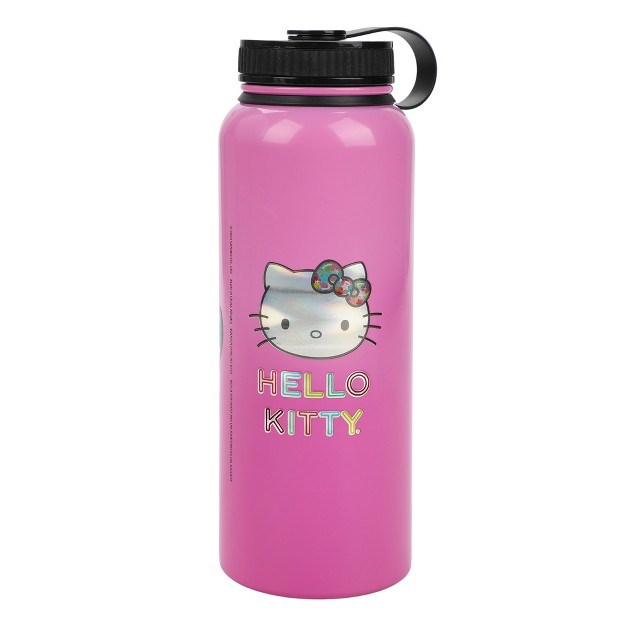 Hello Kitty Cd Collection 40 Oz Pink Stainless Steel Water Bottle