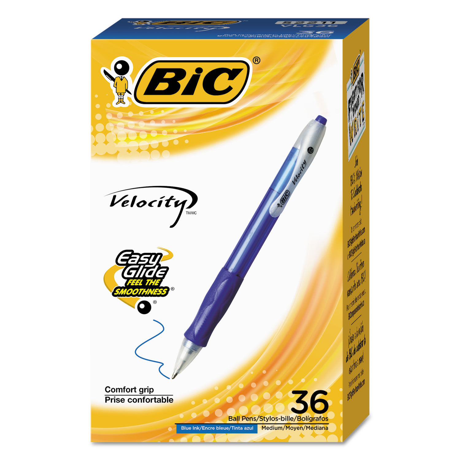 Velocity Easy Glide Ballpoint Pen Value Pack by BICandreg; BICVLG361BE