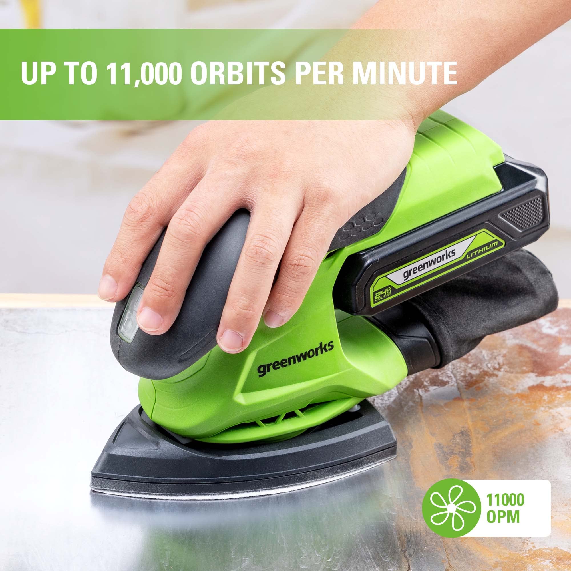 24V Cordless Corner Finishing Sander | Greenworks Tools