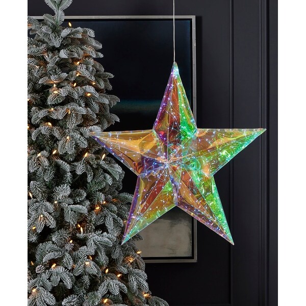 Prismatic Iridescent Traditional Star 24，LED lights