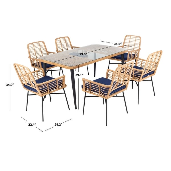 SAFAVIEH Outdoor Beson 7Piece Dining Set