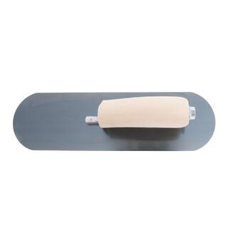 MARSHALLTOWN 12 in. x 3-12 in. Fully Rounded Exposed Rivets Blue Steel Trowel - Wood Handle SP12BR3