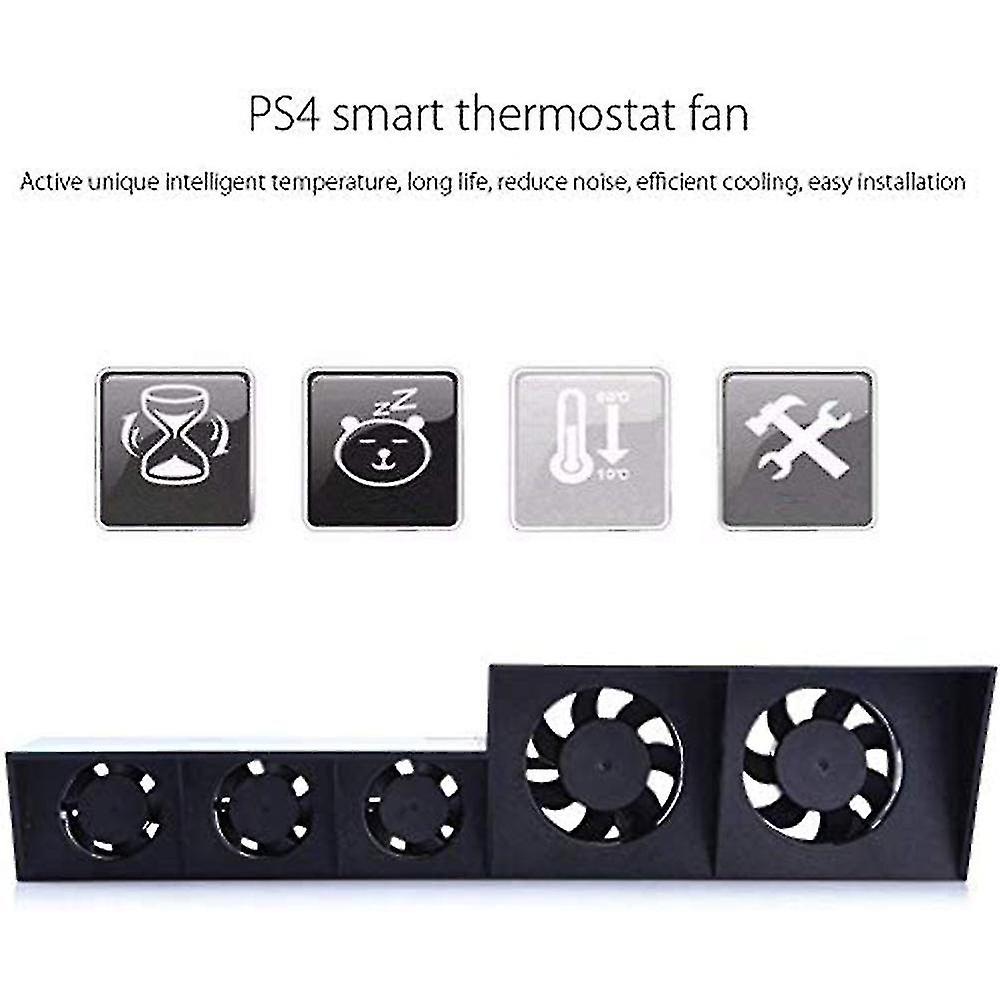 Ps4 Cooling Fan， Usb External Cooler 5 Fan Turbo Temperature Control Cooling Fans For Ps4 Gaming Console Free Shipping