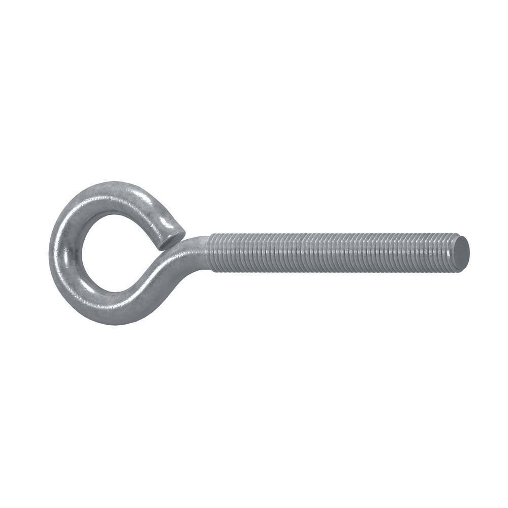 Everbilt 316 in. x 2 in. Zinc-Plated Steel Eye Bolts with Nuts (2-Pack) 816691