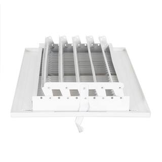 EZ-FLO 14 in. x 6 in. 2-Way Steel WallCeiling Register White 61613