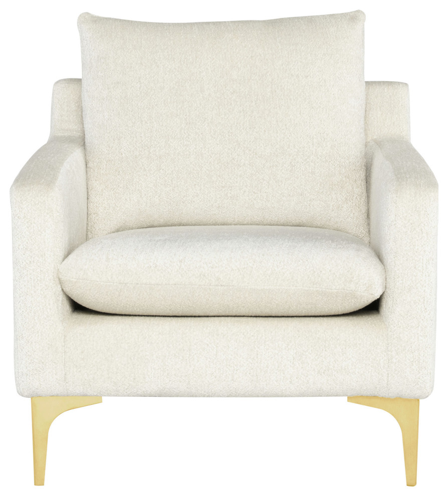 Anders Coconut Fabric Single Seat Sofa  Hgsc841   Midcentury   Armchairs And Accent Chairs   by Kolibri Decor  Houzz