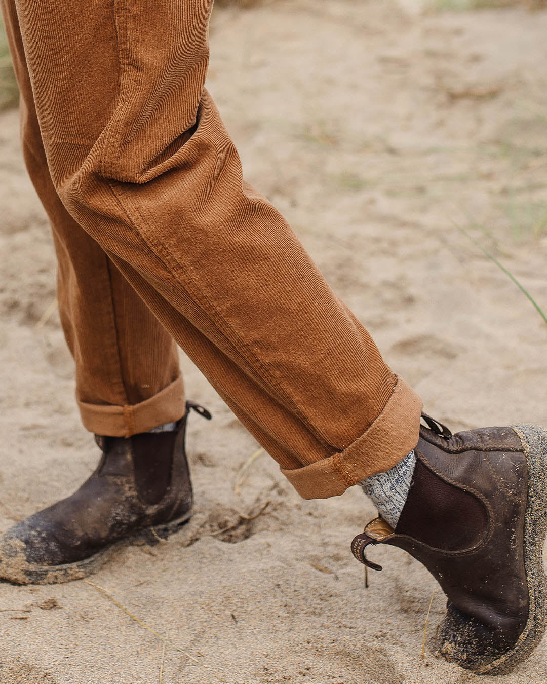 Compass Recycled Corduroy Trouser - Coconut