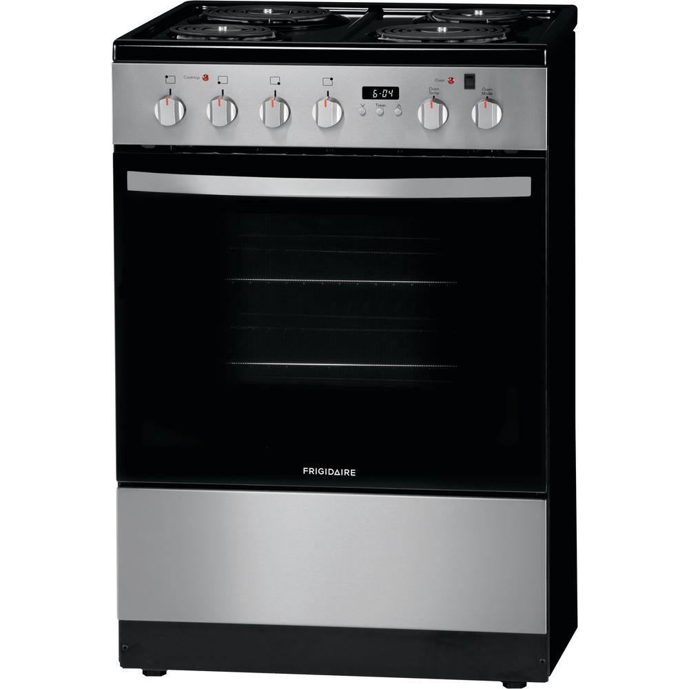 Frigidaire 24 in. 1.9 cu. ft. Freestanding Electric Range with Manual Clean in Stainless Steel FFEH2422US