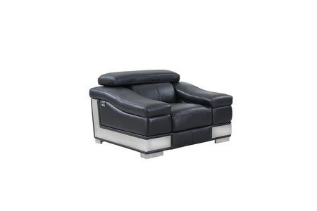 HomeRoots 329715 31-39 Modern Black Leather Chair