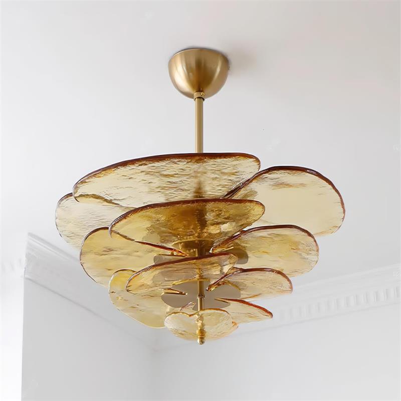 Petals Gold Murano Chandelier