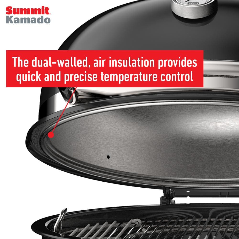 Weber Summit Kamado E6 24 in. Charcoal Grill in Black 18201001