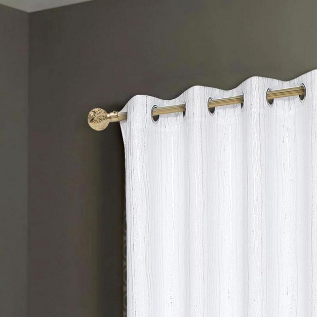 Iceland Metallic Grommet Curtain Panel White By Rt Designers Collection