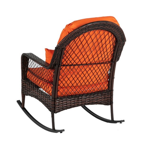 Outdoor HandWoven Resin Wicker Rocking Chair