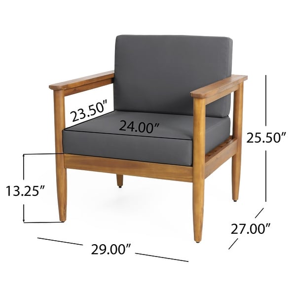 Magnolia Outdoor Acacia Wood Chat Set by Christopher Knight Home