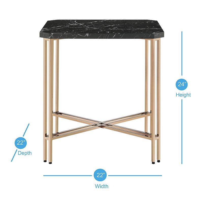 Steve Silver Co. Daxton Faux-Marble Square End Table