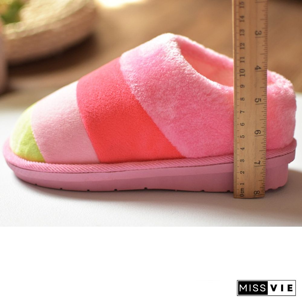 Home Slippers Women Winter Indoor House Shoes Warm Fur Slides Ladies Slipper Femme Plush Warm Cotton Slippers Pantoufle D'Intérieur Innenschuh Pantofola Interna Zapatilla Interior