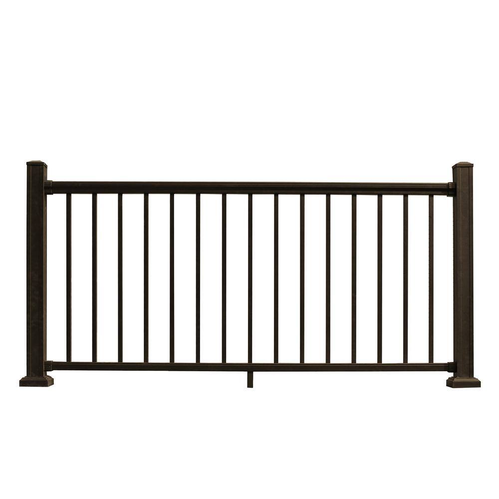 NewTechWood Allure 72 in. x 36 in. Bronze Aluminum Preassembled Railing Kit AL-36-6-BRZ