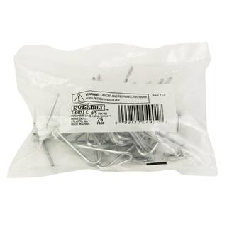 Everbilt Galvanized Steel T-Post Fence Clips (25 per Bag) 901169BEB