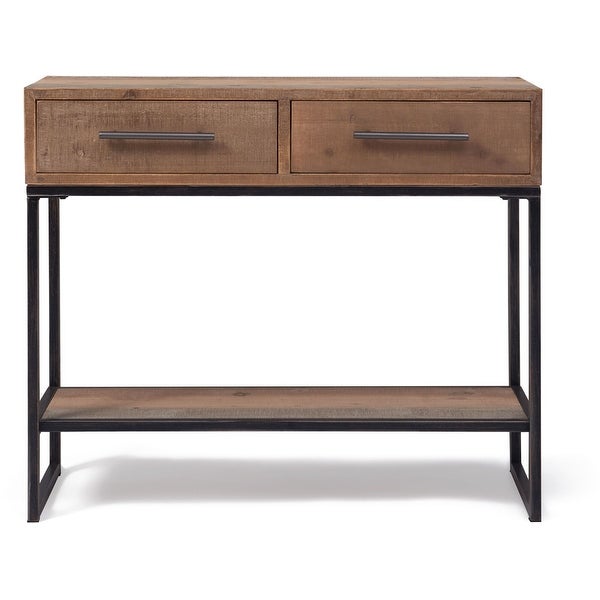 Finch Morris Wood and Metal Console Table with 2 Drawers