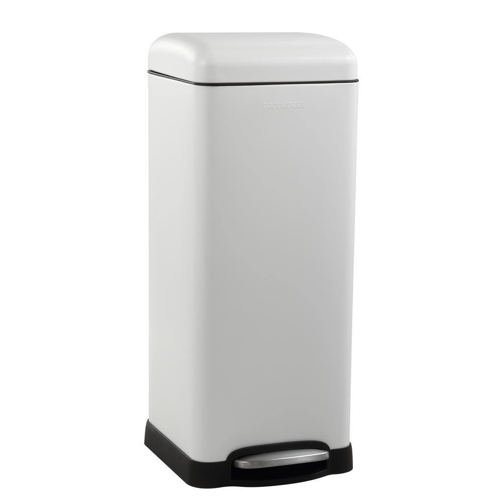 happimess Betty Retro 8 Gal. White Step-Open Trash Can HPM1007A