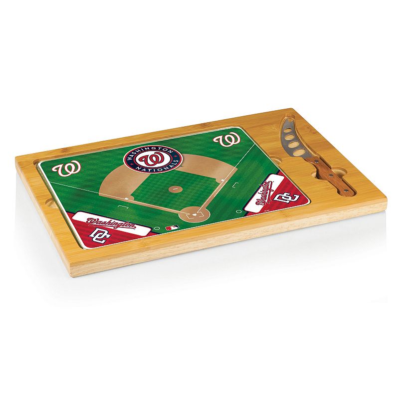 Picnic Time Washington Nationals Icon Rectangular Cutting Board Gift Set