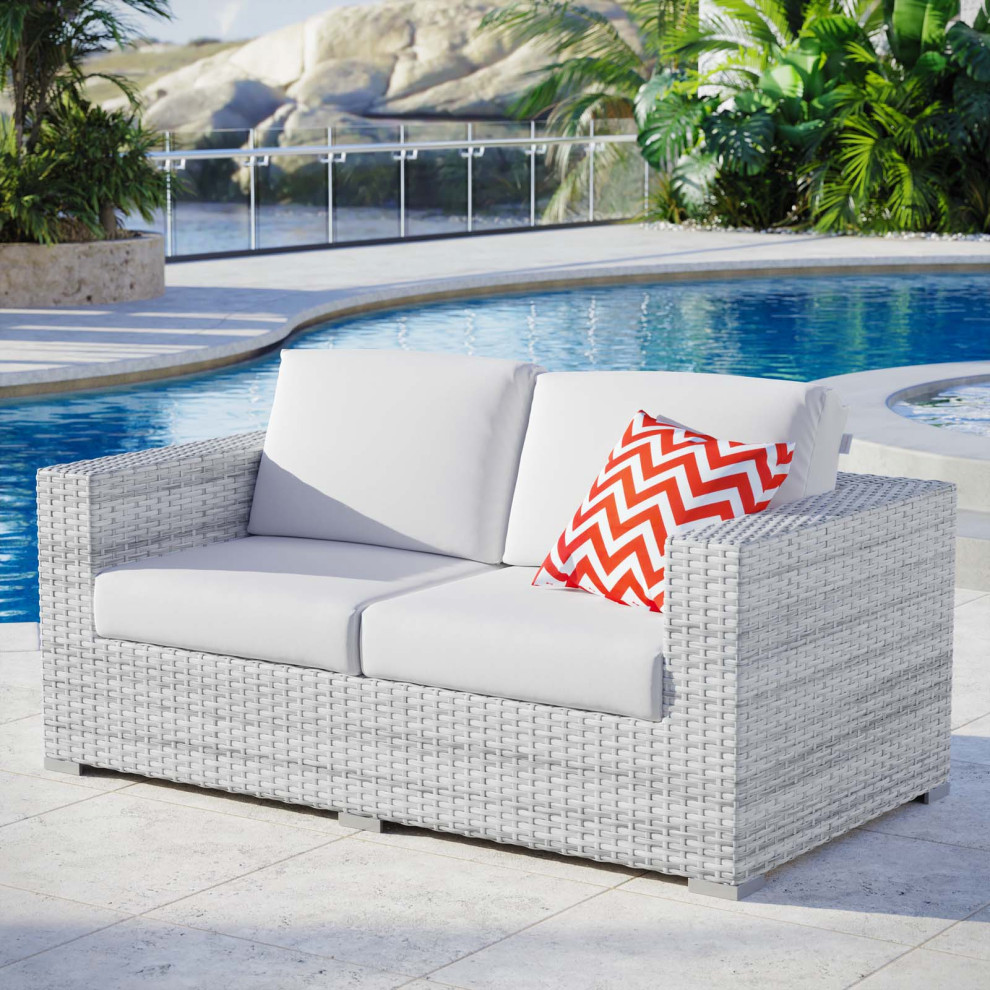 Convene Outdoor Patio Loveseat   Tropical   Outdoor Loveseats   by ShopFreely  Houzz