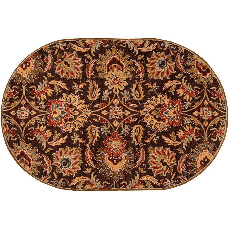 Decor 140 Caesar Black Floral Rug