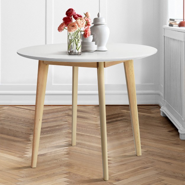 Norman Round Dining Table With Solid Wood Leg The Pop Maison