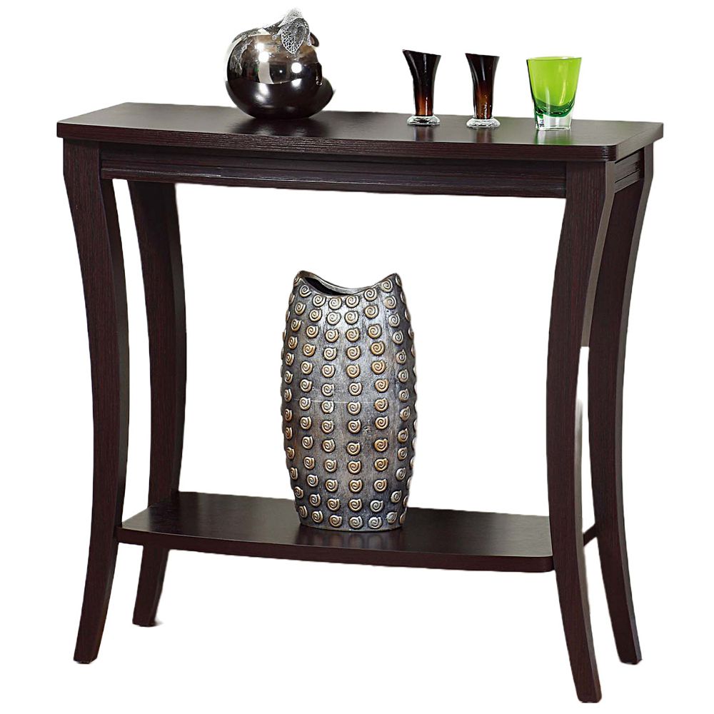 FC Design  Red Cocoa Entryway/Hallway Console with Bottom Open Shelf