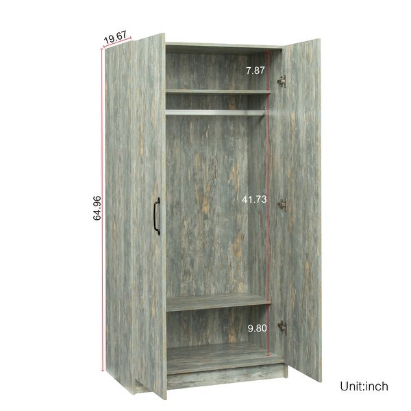 High wardrobe and kitchen cabinet with 2 doors - - 37010630