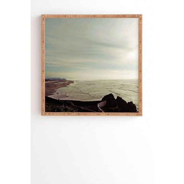 Chelsea Victoria A Day At The Beach Bamboo Framed Wall Art Deny Designs