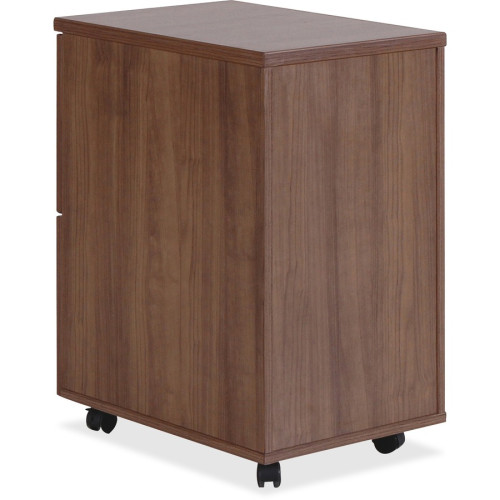 Lorell Essentials Walnut F/F Mobile Pedestal - 2-Drawer (69984)