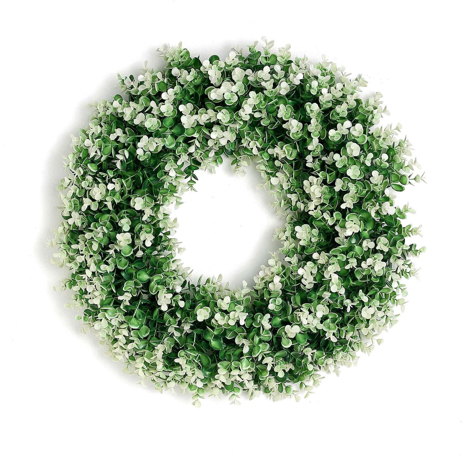 2 Pack White Tip Artificial Lifelike Genlisea Leaf Spring Wreath 21