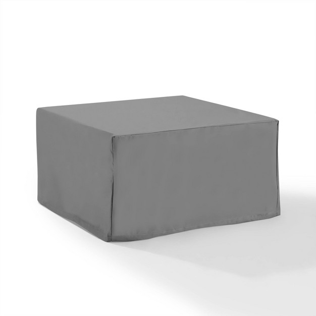 Outdoor Square Table amp Ottoman Furniture Cover Gray Crosley