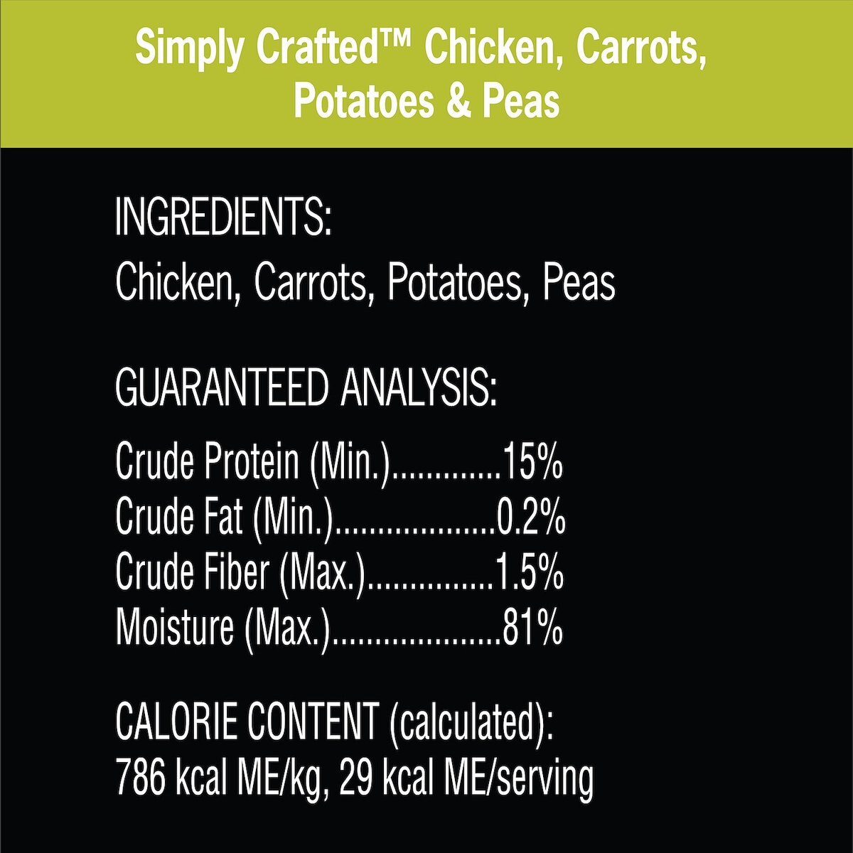 Cesar Simply Crafted Variety Pack Chicken， Carrots， Potatoes and Peas， and Beef， Chicken， Purple Potatoes， Green Beans and Red Rice Wet Dog Food Topper