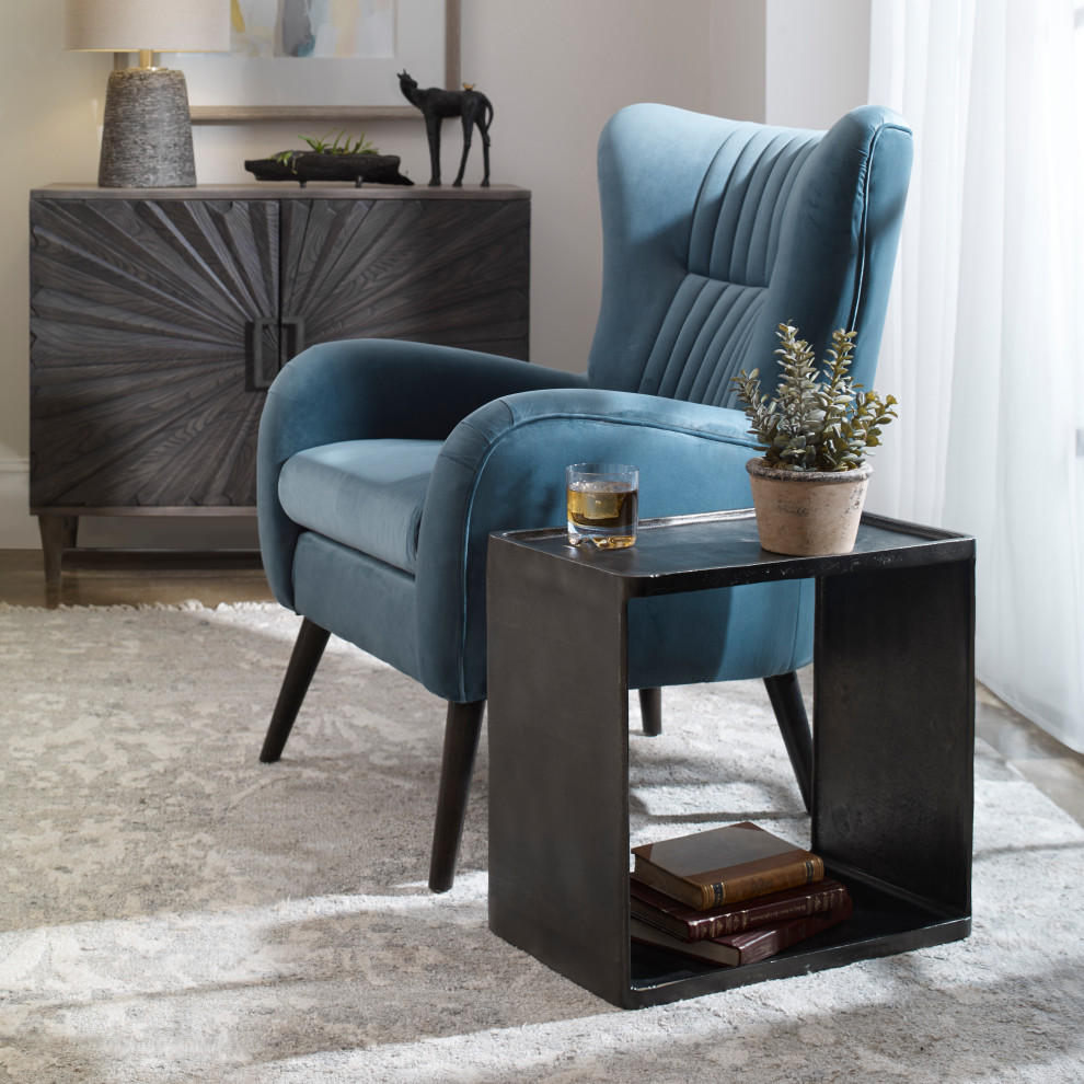 Derwent Industrial Side Table   Industrial   Side Tables And End Tables   by HedgeApple  Houzz