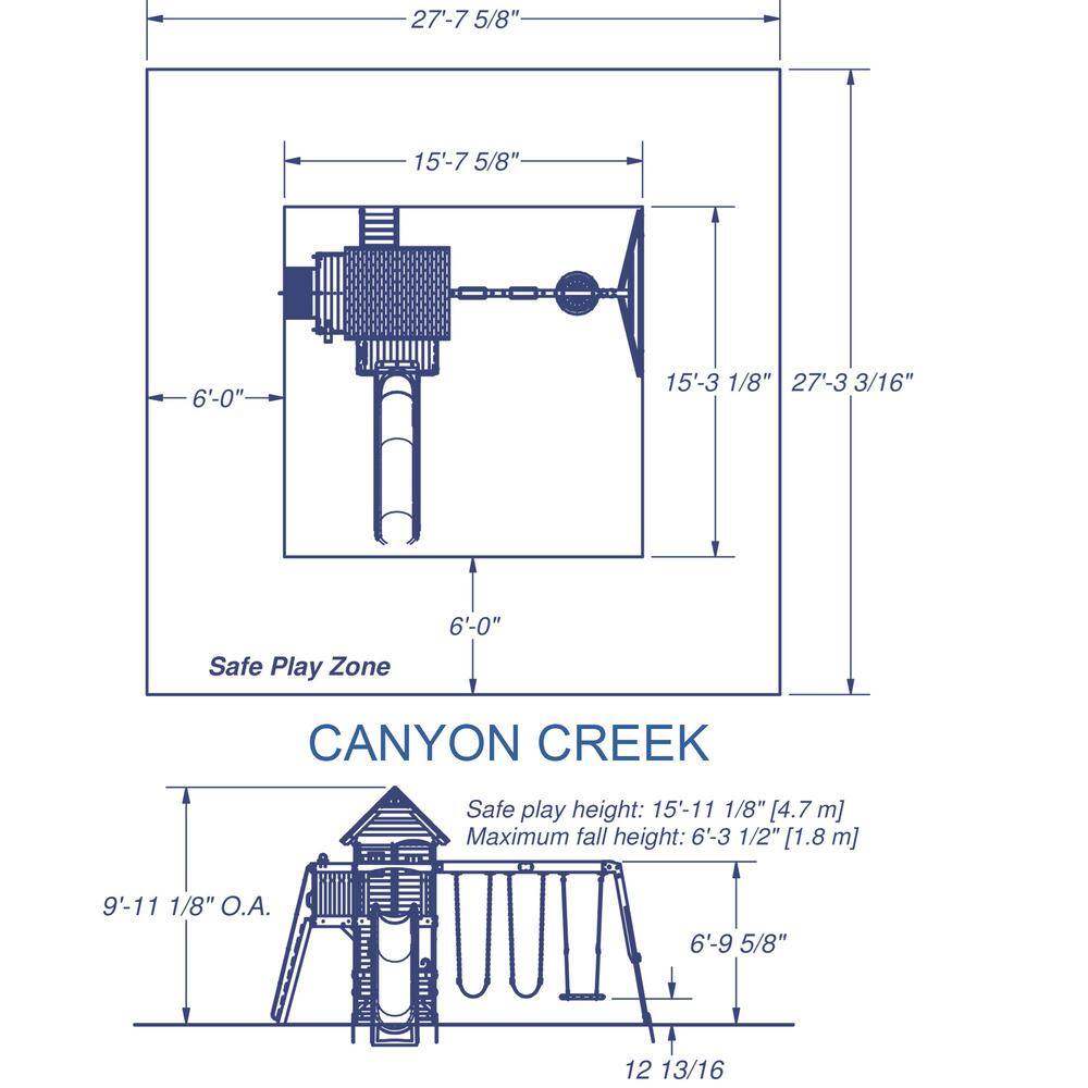 Backyard Discovery Canyon Creek All Cedar Swing Set 1803022com