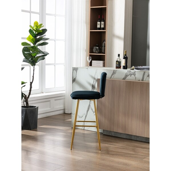 Armless Bar Stools with Back and Footrest for Home Kitchen Bar