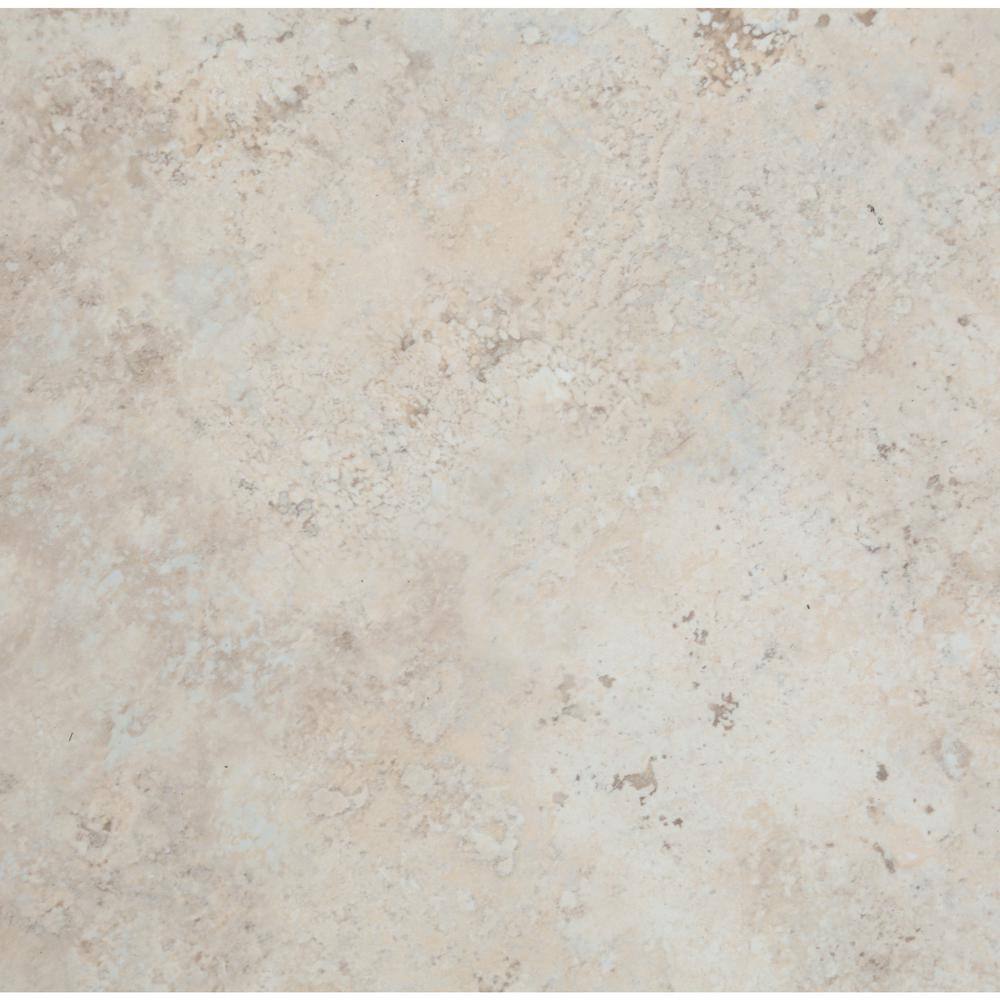 TrafficMaster Travertine Beige 4 MIL x 12 in. W x 12 in. L Peel and Stick Water Resistant Vinyl Tile Flooring (30 sqftcase) SS2380