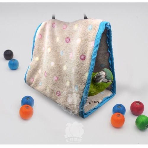 Fashion Winter Bird Plush Hut Tent Hanging Bed Nest Cage Hammock For Parrot Parakeet