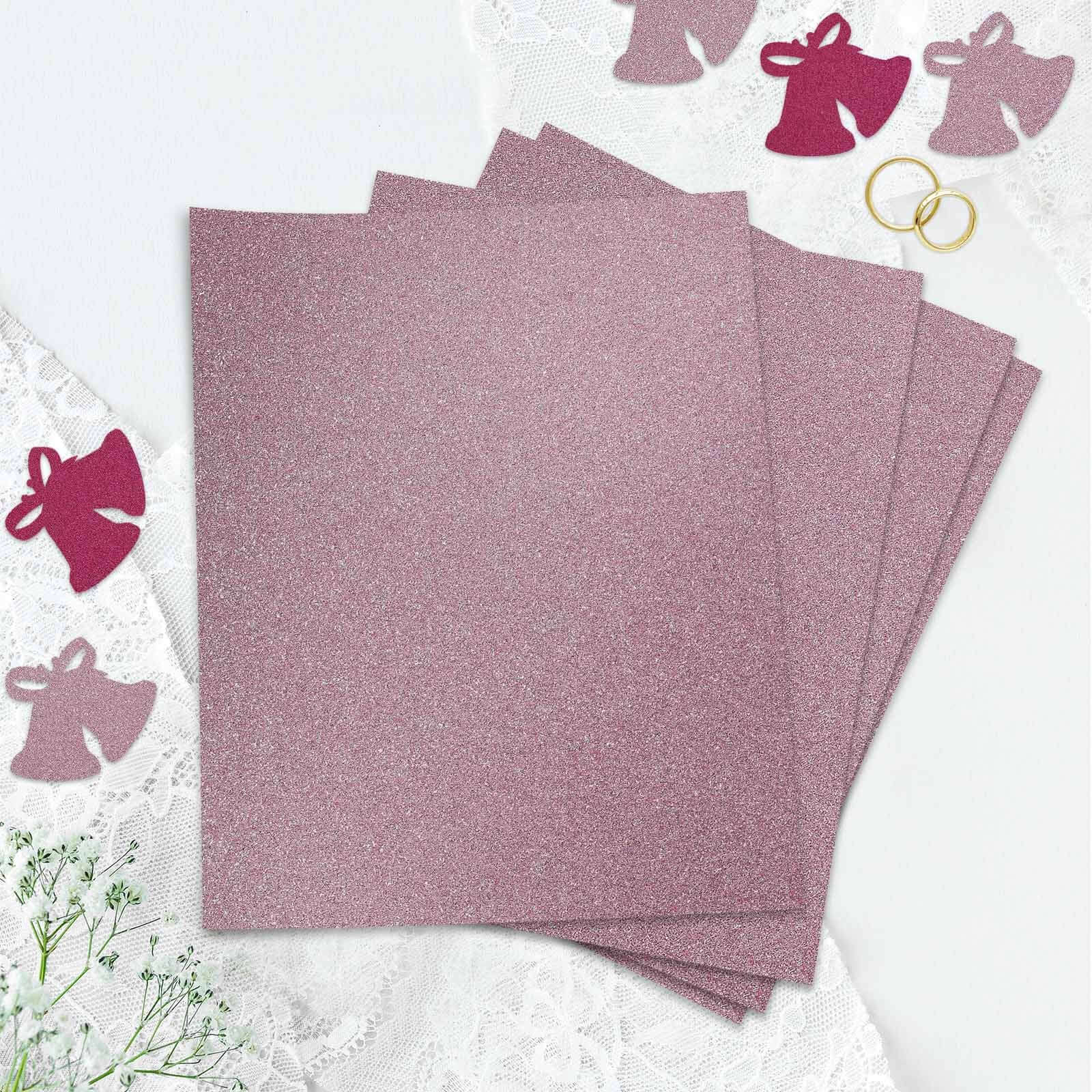 10 Pack Pink Self-Adhesive Glitter DIY Craft Foam Sheets 12