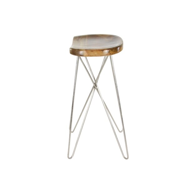 Brown Wood Contemporary Bar Stool - 16 x 16 x 30