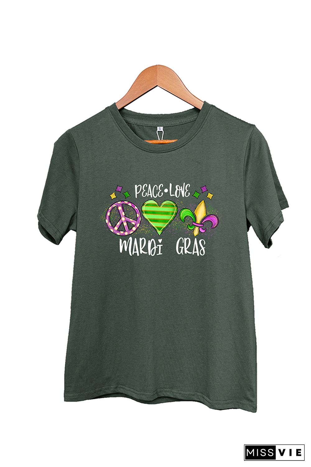 Mardi Gras Short Sleeve Graphic Tee Wholesale